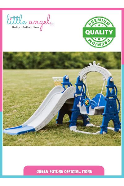 LITTLE ANGEL -Kids Slide And Swing 3-In-1 Activity Playset
