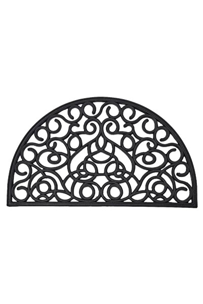 Luance سجادة باب نصف دائرية بتصميم مزخرف ومضادة للانزلاق، مقاس 45 × 75 سم