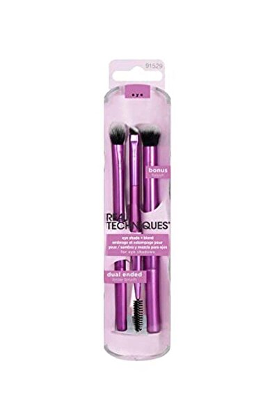 Real Techniques Eye Shade And Blend Brush Set Purple/Black 3Pcs Eye Brush Set