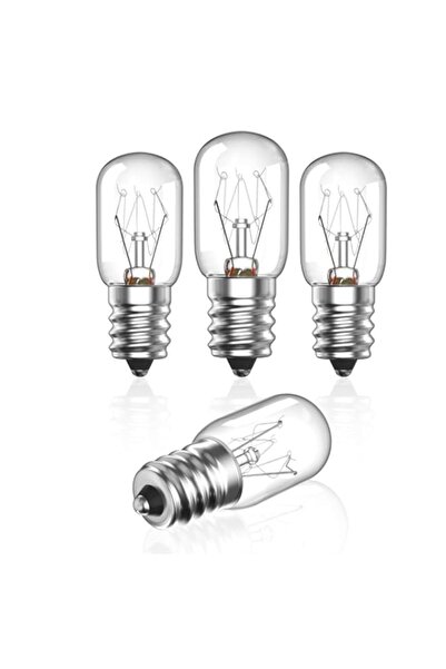 Generic مصابيح الملح، قاعدة E14، زجاج شفاف، عبوة من 4 قطع