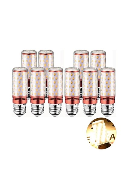 Generic عبوة من 10 لمبات إضاءة LED موفرة للطاقة E27، 20 وات، 3000 كلفن، أبيض ...