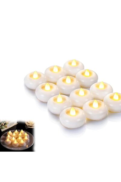 Generic AMERTEER Flameless Floating Candles | Floating Led Candles | 12 Pack ...