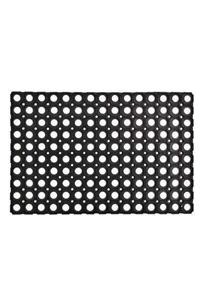 Luance سجادة باب مطاطية مستطيلة بتصميم قرص العسل المتشابك، مقاس 40 × 60 سم