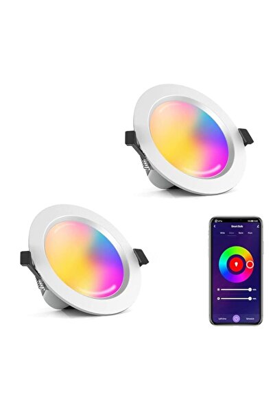 Generic Redare LED Recessed Ceiling Lights,2 Pack 15W Dimmable Smart Downligh...