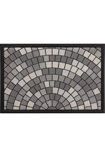 Luance سجادة باب مستطيلة مضادة للانزلاق بنمط فسيفسائي، 40 × 60 سم