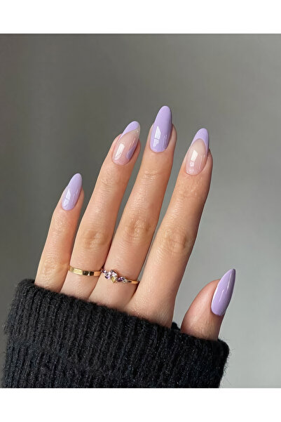 ZarDünya Lila Badem Model Takma Tırnak