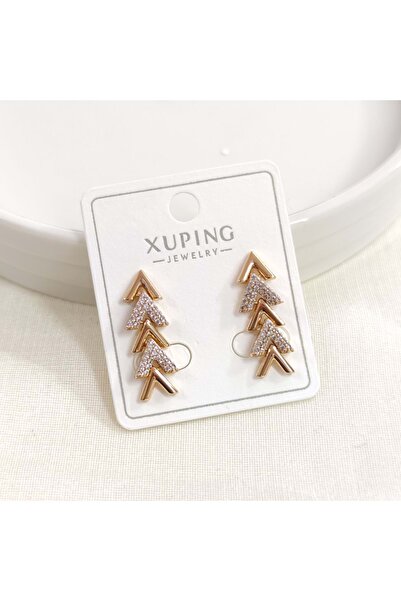 Güler Yüzlü Silver XUPING 25 ملم أقراط على شكل سهم وردية