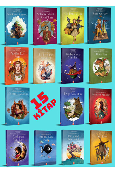 Kızıl Panda Yayınevi En Çok Okunan Çocuk Klasikler Seti (15 kitap)