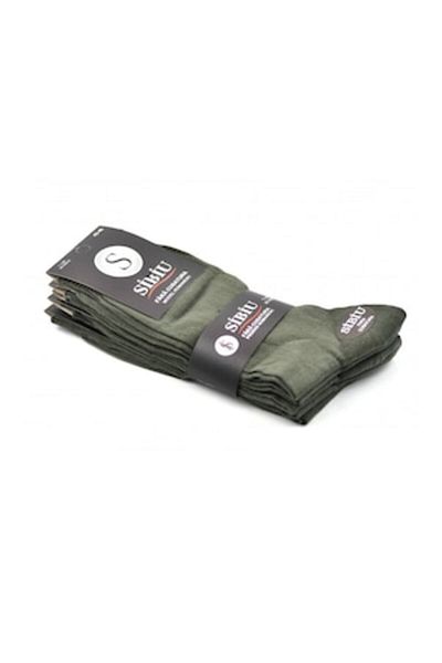 OEM Green cotton socks for men, set of 5 pairs without seams 39-42