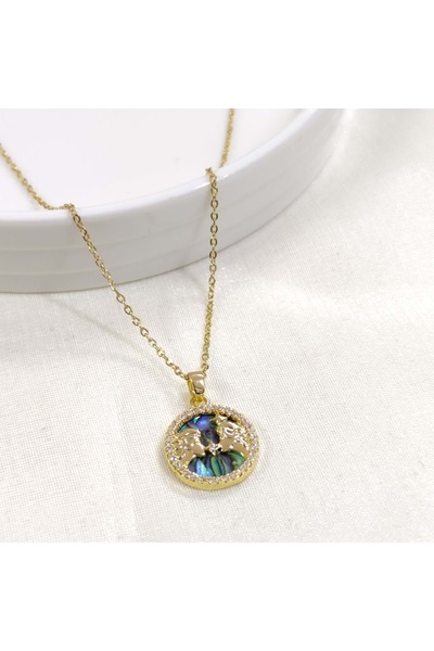 Güler Yüzlü Silver قلادة من الفولاذ على شكل برج التельسكوب