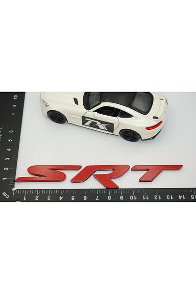 DK Tuning Dodge Challenger Billet Srt Red Logo Emblem