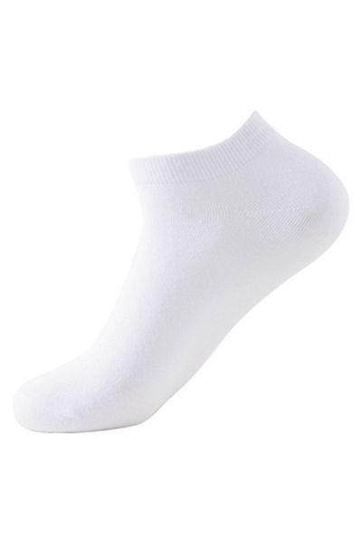 OEM Set 10 Pairs Men's Socks, Cotton, Ankle-Length, Size 41-47, White