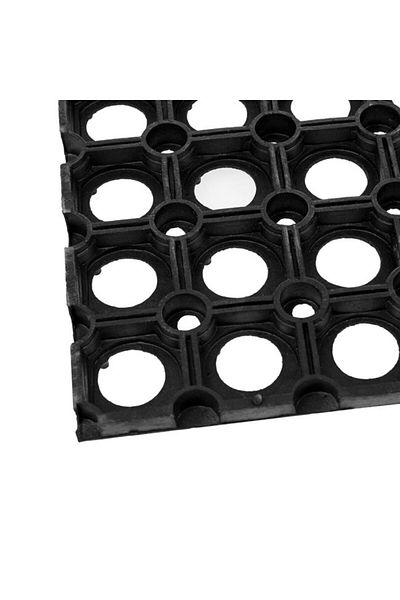 TOPI TOY Black rubber doormat, perforated, 60x40 cm