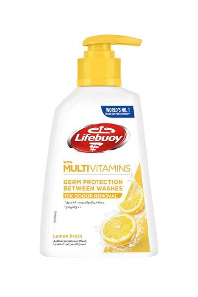 LİFEBUOY غسول اليدين المضاد للبكتيريا، برائحة الليمون المنعش، 200 مل