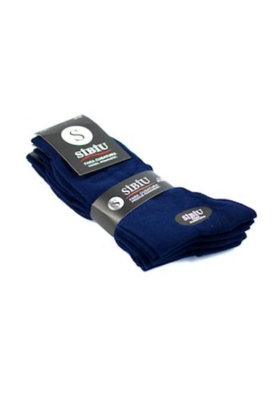 OEM Șosete bărbătești din bumbac, bleumarin, set de 5 perechi, fără cusături, mărimea 39-42
