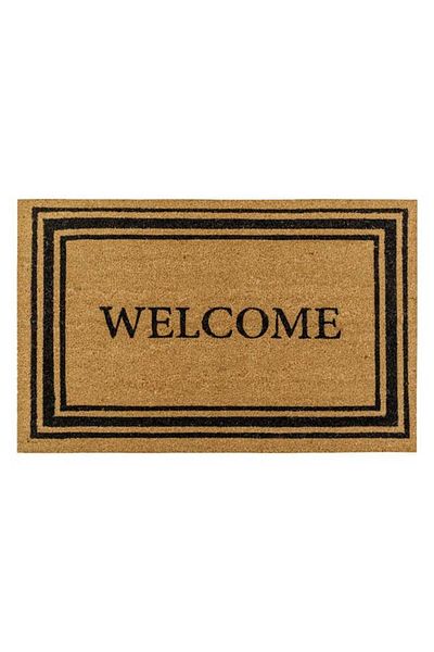 TOPI TOY Entrance mat, natural color, with Home message, 90×60 cm