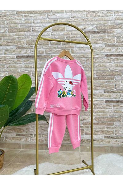 Karan Kids Girl's Back Print Detailed Bottom Top Set