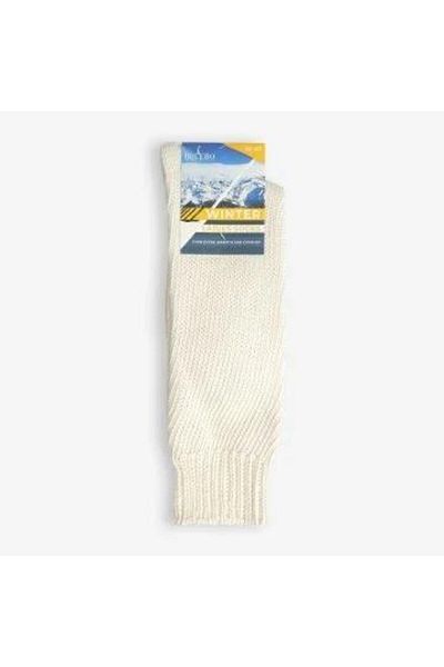Minim Women's Laptop Wool Socks Cream