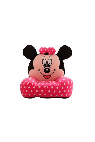 OEM Fotoliu din plus pentru bebeluși cu spătar, Minnie Mouse, 50 cm, roșu/alb, 1 ani+