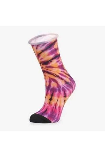 Minim Roll Top Elasticless Women's Tie Dye Printed Socks