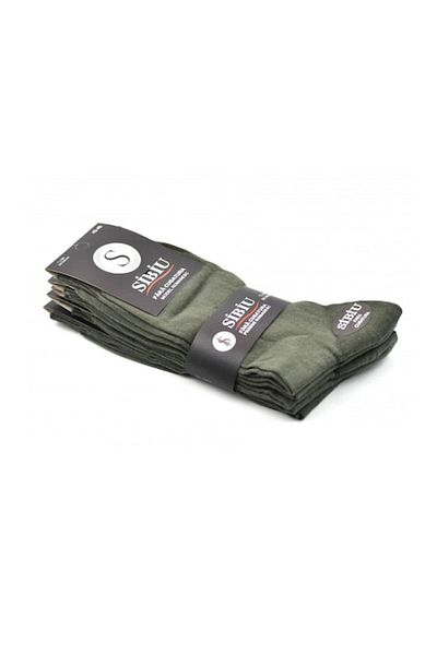 OEM Green cotton socks for men, set of 5 pairs without seams 39-42