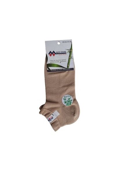 OEM Set 6 pairs short socks for men, bamboo, beige, EU 41-44