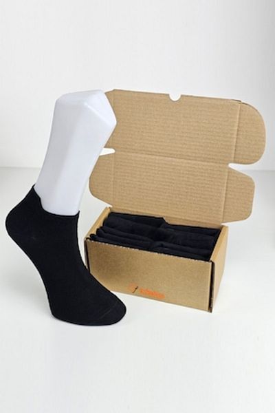OEM Set of 10 pairs of men's socks, seamless, cotton, size 40-46, black