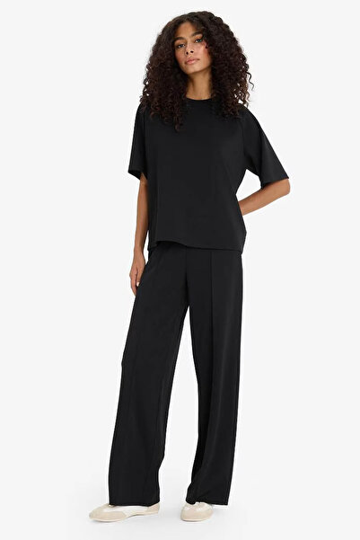 DeFacto Straight Fit Modal Black Women's Sweatpants F1028Ax/Bk81