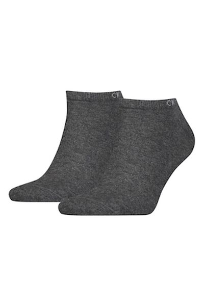 Calvin Klein , Set de sosete pana la glezna din amestec de bumbac - 2 perechi, Gri inchis melange, 43
