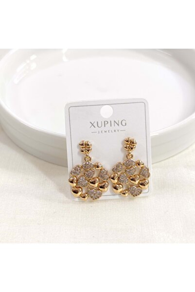 Güler Yüzlü Silver XUPING 20 ملم أقراط على شكل برسيم وردي