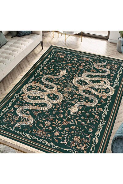 Markaev Mistik Bahçe Baskılı Dokuma Taban Halı 295 YNG
