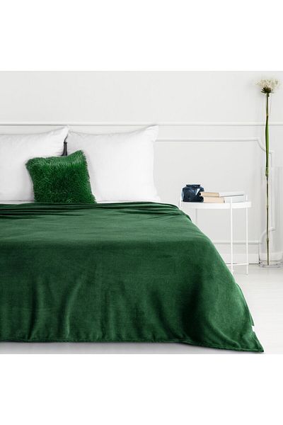 Eurofirany Blanket bedspread SIMPLE1 150x200 dark green soft and light