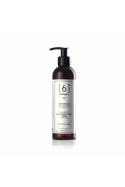 6biologico Șampon pentru bărbați împotriva căderii părului, pentru toate tipurile de păr, cu acid azelaic și propolis, 6BIOLOGICO, 250ml
