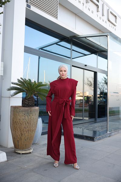 Ryzi Moda Salopetă Hijab cu centură lată