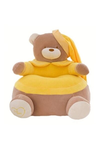 OEM Ursuleț de pluș Plus Scaun, Galben, 60 cm, 1 an+