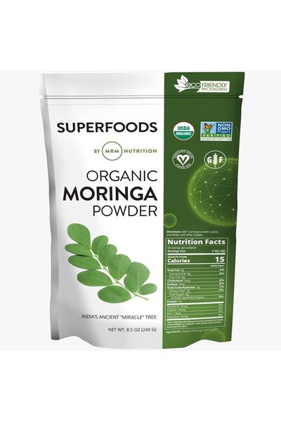 MRM مسحوق المورينجا العضوي، 8.5 أونصة (240 جرام)