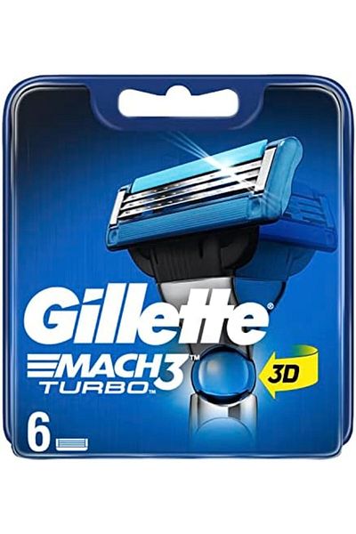 Gillette Mach3 Turbo Men's Razor Blade Refills 6pcs