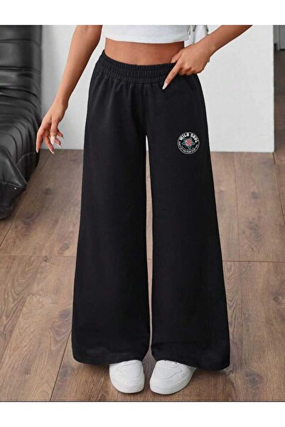 Le Vion Pantaloni de trening largi, imprimați cu 2 fire, pentru femei