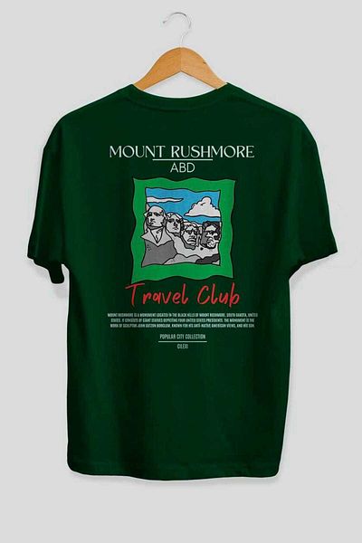 Ankhises Mount Rushmore Usa Back Printed Oversize T-Shirt Men Women Cotton Crewneck Tshirt