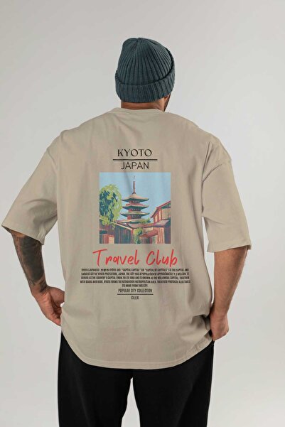 Ankhises تي شيرت كيوتو اليابان مطبوع من الخلف كبير الحجم للرجال والنساء من ال...