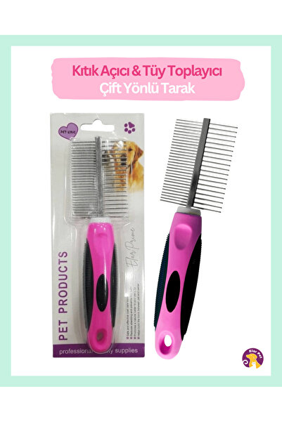 Genel Markalar Kedi ve Köpek için Çift Taraflı Kıtık Açıcı Tarak | Plastik Sa...