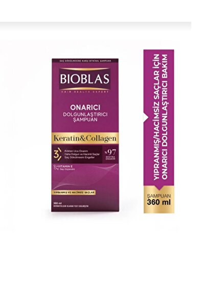 Bioblas Keratin & collagen onarıcı dolgunlaştırıcı komple bakım seti eldiven hediyeli