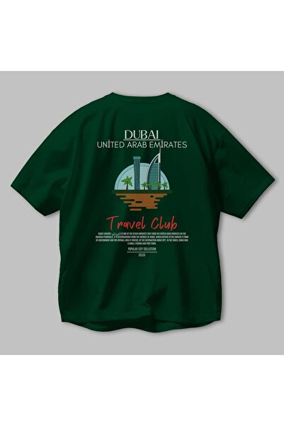 Ankhises Dubai United Arab Emirates Back Printed Oversize T-Shirt Men Women Cotton Crewneck Tshirt