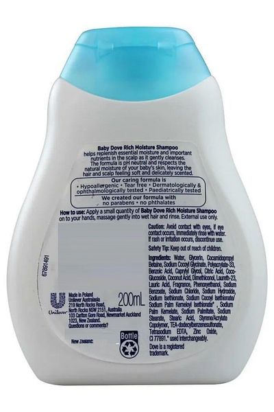 Dove Baby Rich Moisture Baby Shampoo 200 ml