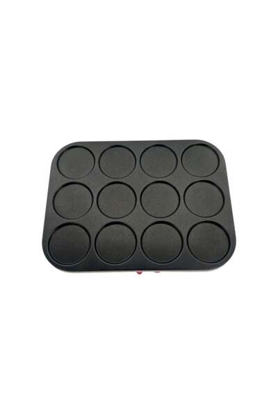 GVC PRO صانعة الكريب ميكر مصابيب - 12 عين - 1600 واط - أسود - GVC PRO -512