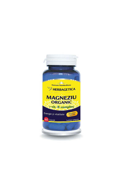 herbagetica Magneziu cu Vitamina B complex, 60 capsule,