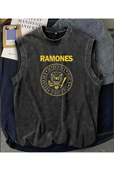 weywot Tricou oversize unisex lavabil cu imprimeu Ramones