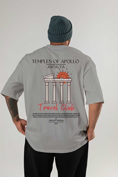 Ankhises Temples Of Apollo Antalya Tricou oversize imprimat pe spate Bărbați ...