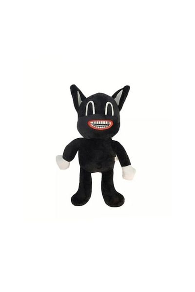 OEM Plush Toy, Black Cartoon Cat, Black, 30 cm
