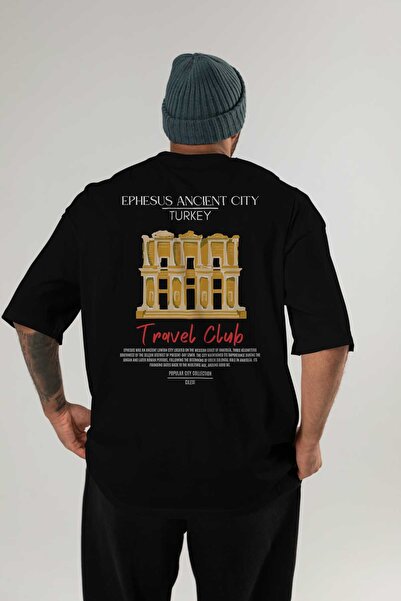 Ankhises Ephesus Ancient City Turcia Tricou oversize cu imprimeu pe spate Băr...